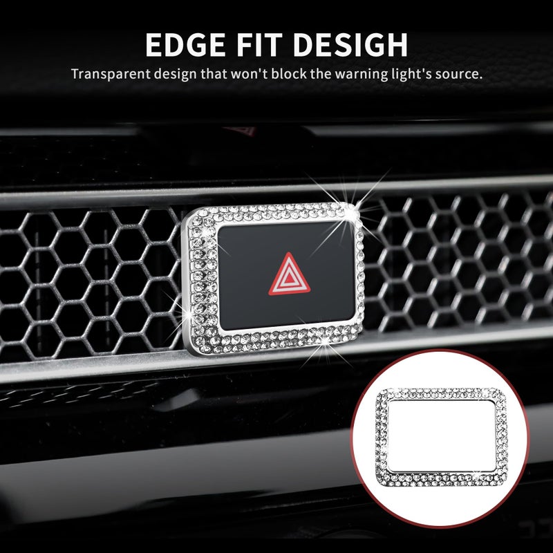 Polodunn for 2022-2025 Honda Civic Accessories, for 2023-2025 Accord/CRV/HRV/Acura Integra & 2025 ADX, 6pcs Alloy Knob Cover Trim Set - Push Start, Air Conditioner & Hazard Warning Light (Bling) - Image 3